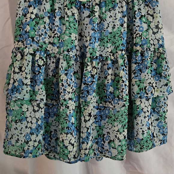 LOFT Dresses & Skirts - LOFT Floral Mini Skirt - Blue and Green